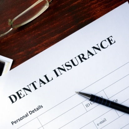 Dental insurance paperwork on a desk