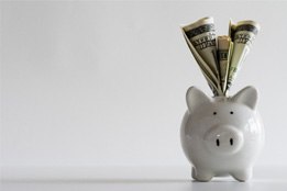Money in a piggy bank