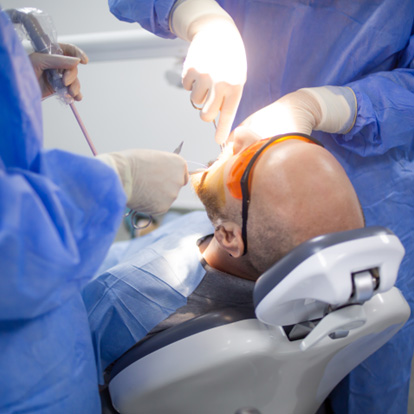Mercerville patient receiving dental implant treatment