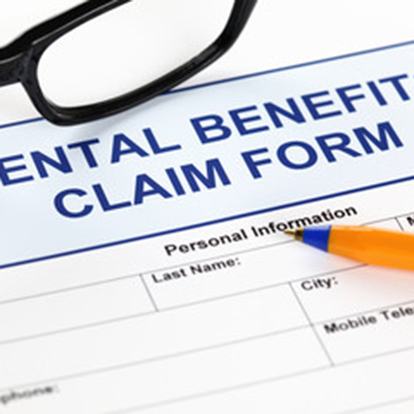 Dental benefits claim form. 
